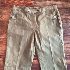 ETCETERA Olive Green Khaki Tan Bootcut Trouser Stretch Pants size 8